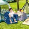 Costway Kids Sofa Toddler Upholstered Armrest Chair with Solid Wooden Frame Navy